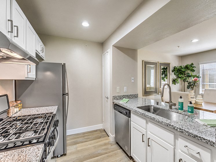 Apartment home kitchen at Deerwood, Corona, CA
